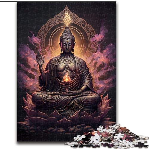 Puzzle für Erwachsene, 1000-teiliges Buddha-Puzzle aus Pappe, anspruchsvolles Denkspiel für Teenager, Spaß für den Familienspieleabend, 1000 Teile(26x38cm) von XHAXING