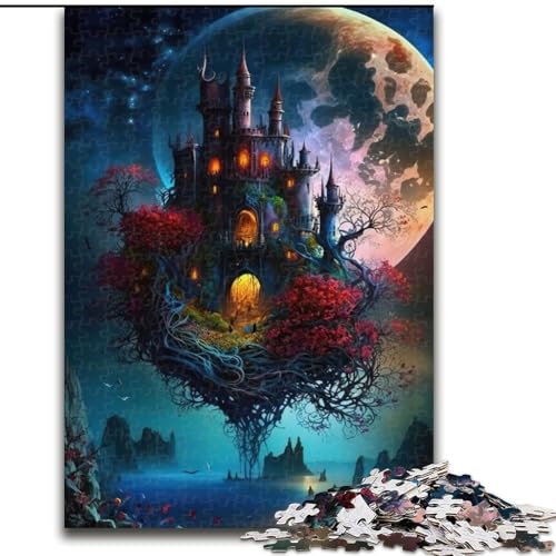 Puzzle für Erwachsene, 1000-teiliges Burg-Puzzle aus Pappe, anspruchsvolles Denkspiel für Teenager, unterhaltsames interaktives Spiel für die ganze Familie, 1000 Teile(26x38cm) von XHAXING
