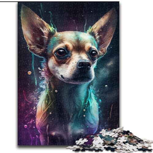 Puzzle für Erwachsene, 1000-teiliges Chihuahua-Puzzle aus Pappe, anspruchsvolles Denkspiel für Teenager, Spaß für den Familienspieleabend, 1000 Teile(26x38cm) von XHAXING