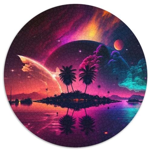 Puzzle für Erwachsene, 1000-teiliges Cosmic Beach-Puzzle, 1000-teiliges Denkspiel für Teenager, (67,5 x 67,5 cm) von XHAXING
