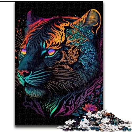 Puzzle für Erwachsene, 1000-teiliges Cosmos Tiger-Puzzle aus Holz, Denkspiel, interaktives Familienspiel, geeignet für Kinder ab 14 Jahren, 1000 Teile(50x75cm) von XHAXING