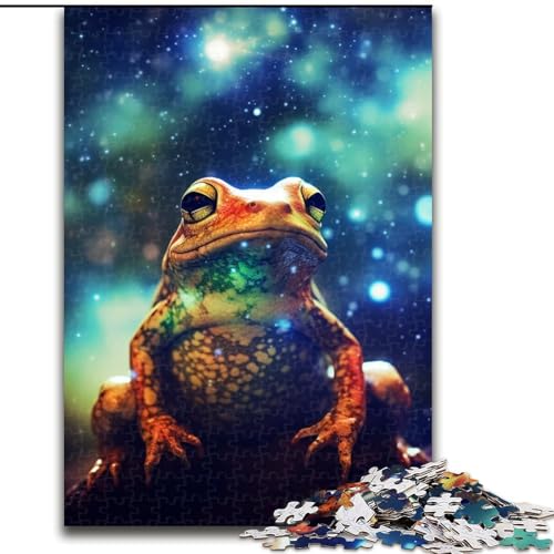 Puzzle für Erwachsene, 1000-teiliges Fantasy-Frosch-Puzzle aus Holz, anspruchsvolles DIY-Denkspiel, interaktives Familienspiel, 1000 Teile(50x75cm) von XHAXING