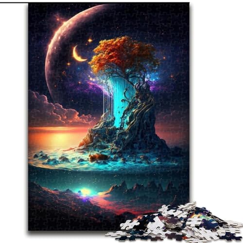 Puzzle für Erwachsene, 1000-teiliges Fantasy-Schloss-Puzzle aus Pappe, Denkspiel, interaktives Familienspiel, geeignet für Kinder ab 14 Jahren, 1000 Teile(26x38cm) von XHAXING