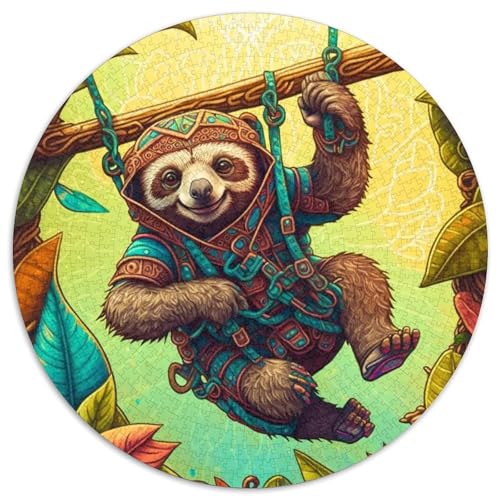 Puzzle für Erwachsene, 1000-teiliges Faultier-Puzzle für Erwachsene, anspruchsvolles Denkspiel – entspannendes Spielzeug für Teenager (67,5 x 67,5 cm) von XHAXING