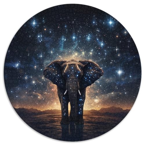 Puzzle für Erwachsene, 1000-teiliges Galaxien-Elefanten-Puzzle für Erwachsene, anspruchsvolles Denkspiel – entspannendes Spielzeug für Teenager (67,5 x 67,5 cm) von XHAXING