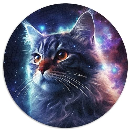 Puzzle für Erwachsene, 1000-teiliges Galaxy-Cat-Puzzle für Erwachsene, anspruchsvolles Denkspiel – entspannendes Spielzeug für Teenager (67,5 x 67,5 cm) von XHAXING