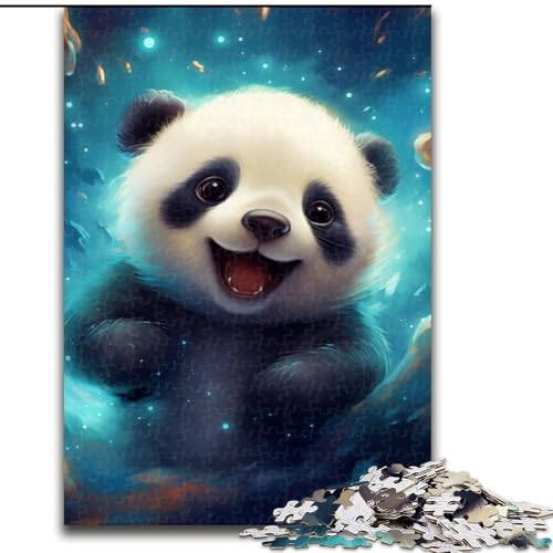 Puzzle für Erwachsene, 1000-teiliges Galaxy Panda-Puzzle aus Holz, anspruchsvolles Denkspiel für Teenager, unterhaltsames interaktives Spiel für die ganze Familie, 1000 Teile(50x75cm) von XHAXING