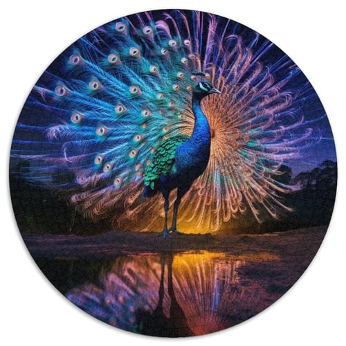 Puzzle für Erwachsene, 1000-teiliges Galaxy Peacock-Puzzle für Erwachsene, anspruchsvolles Denkspiel – entspannendes Spielzeug für Teenager (67,5 x 67,5 cm) von XHAXING