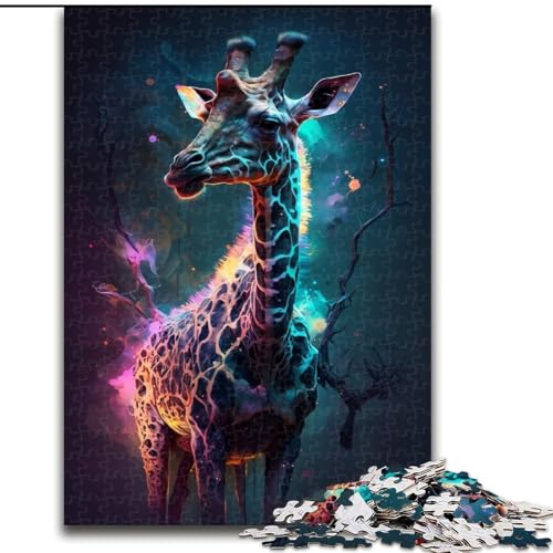 Puzzle für Erwachsene, 1000-teiliges Giraffen-Malpuzzle aus Holz, Denkspiel, interaktives Familienspiel, geeignet für Kinder ab 14 Jahren, 1000 Teile(50x75cm) von XHAXING
