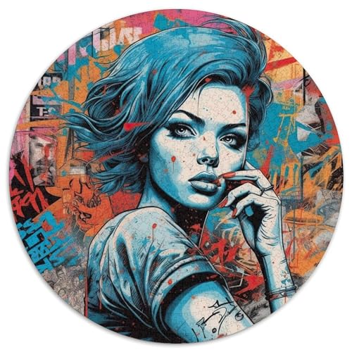 Puzzle für Erwachsene, 1000-teiliges Graffiti-Mädchen-Puzzle für Erwachsene, anspruchsvolles Denkspiel – entspannendes Spielzeug für Teenager (67,5 x 67,5 cm) von XHAXING