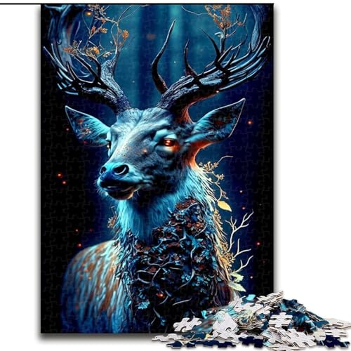 Puzzle für Erwachsene, 1000-teiliges Hirsch-Puzzle aus Holz, anspruchsvolles Denkspiel für Teenager, unterhaltsames interaktives Spiel für die ganze Familie, 1000 Teile(50x75cm) von XHAXING
