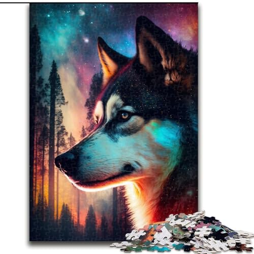 Puzzle für Erwachsene, 1000-teiliges Husky-Puzzle aus Holz, anspruchsvolles Denkspiel für Teenager, unterhaltsames interaktives Spiel für die ganze Familie, 1000 Teile(50x75cm) von XHAXING