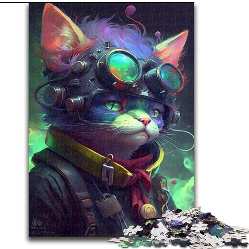 Puzzle für Erwachsene, 1000-teiliges Katzen-Puzzle aus Pappe, anspruchsvolles Denkspiel für Teenager, unterhaltsames interaktives Spiel für die ganze Familie, 1000 Teile(26x38cm) von XHAXING