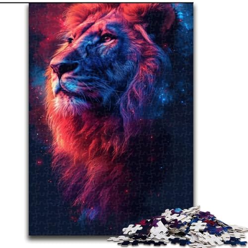 Puzzle für Erwachsene, 1000-teiliges Löwen-Puzzle aus Holz, anspruchsvolles Denkspiel für Teenager, unterhaltsames interaktives Spiel für die ganze Familie, 1000 Teile(50x75cm) von XHAXING
