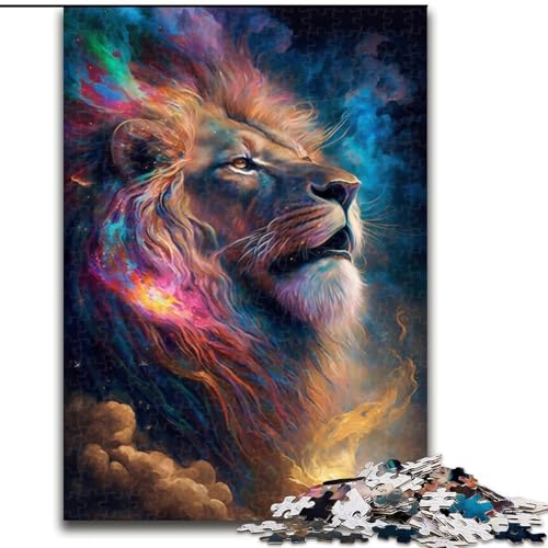Puzzle für Erwachsene, 1000-teiliges Löwen-Puzzle aus Pappe, anspruchsvolles Denkspiel für Teenager, Spaß für den Familienspieleabend, 1000 Teile(26x38cm) von XHAXING