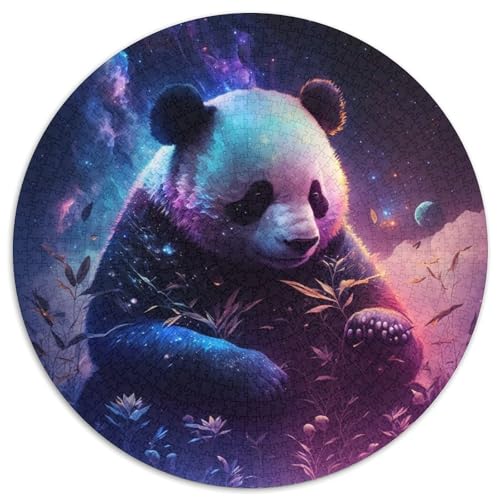 Puzzle für Erwachsene, 1000-teiliges Panda-Puzzle aus Papier, rund, Geschenk für Männer und Frauen, für den Alltag und besondere Anlässe (Größe 67,5 x 67,5 cm) von XHAXING