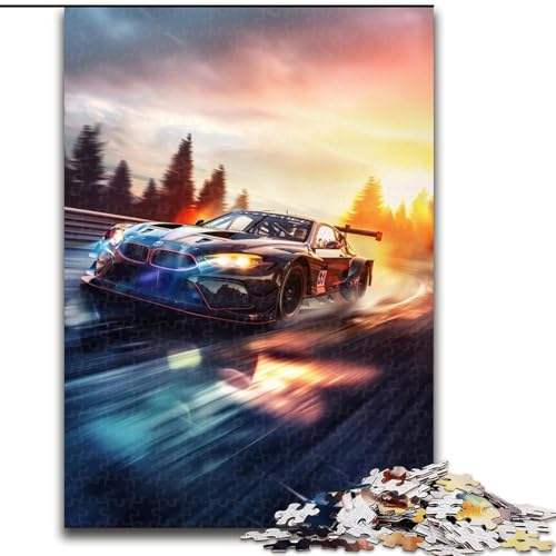 Puzzle für Erwachsene, 1000-teiliges Rennwagen-Puzzle aus Pappe, anspruchsvolles Denkspiel für Teenager, unterhaltsames interaktives Spiel für die ganze Familie, 1000 Teile(26x38cm) von XHAXING