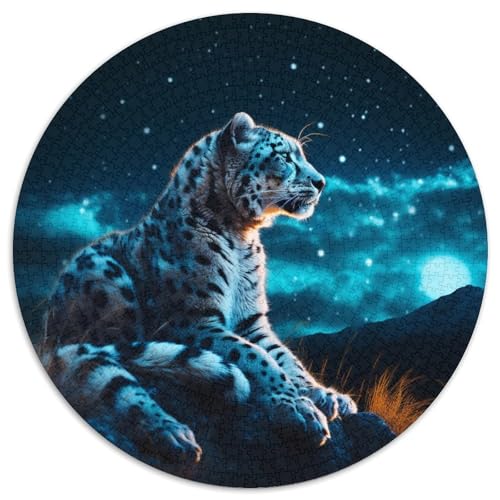 Puzzle für Erwachsene, 1000-teiliges Stern-Schneeleoparden-Puzzle für Erwachsene, anspruchsvolles Denkspiel – entspannendes Spielzeug für Teenager (67,5 x 67,5 cm) von XHAXING