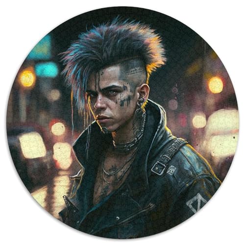 Puzzle für Erwachsene, 1000-teiliges Street-Punk-Puzzle für Erwachsene, anspruchsvolles Denkspiel – entspannendes Spielzeug für Teenager (67,5 x 67,5 cm) von XHAXING