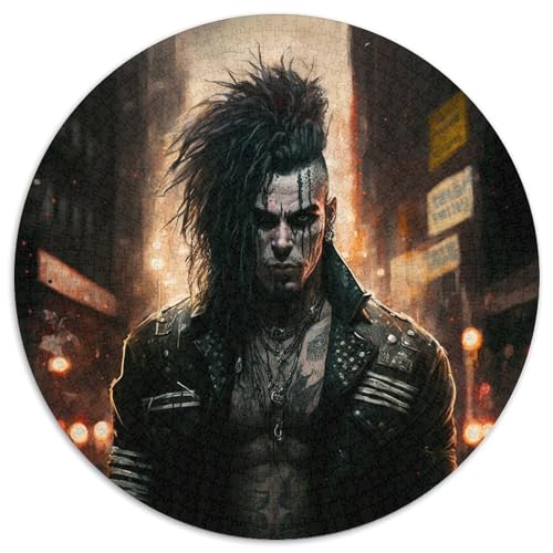 Puzzle für Erwachsene, 1000-teiliges Street-Punk-Puzzle für Erwachsene, anspruchsvolles Denkspiel – entspannendes Spielzeug für Teenager (67,5 x 67,5 cm) von XHAXING