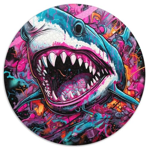 Puzzle für Erwachsene, 1000-teiliges Tierkunst-Hai-Puzzle, 1000-teiliges Denkspiel für Teenager, (67,5 x 67,5 cm) von XHAXING