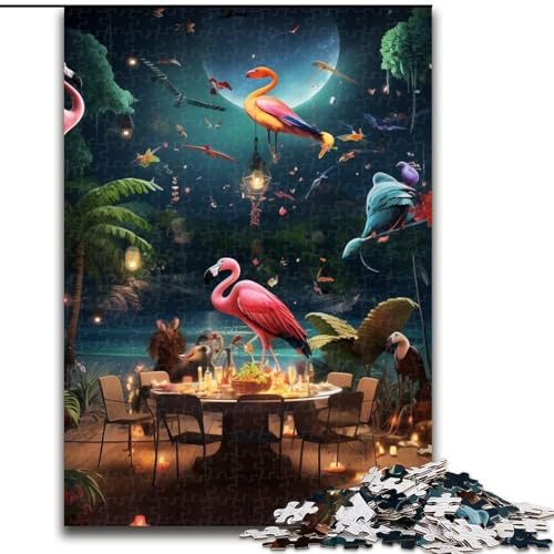 Puzzle für Erwachsene, 1000-teiliges Tierparty-Puzzle aus Pappe, Familienaktivitätsspiel für Teenager, DIY-Heimdekor, Denksportaufgabe, Geschenk, 1000 Teile(26x38cm) von XHAXING