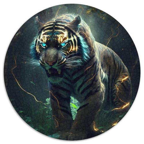 Puzzle für Erwachsene, 1000-teiliges Tiger-Puzzle, 1000-teiliges Denkspiel für Teenager, (67,5 x 67,5 cm) von XHAXING