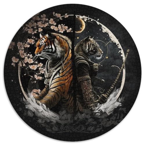Puzzle für Erwachsene, 1000-teiliges Tiger-Puzzle, 1000-teiliges Denkspiel für Teenager, (67,5 x 67,5 cm) von XHAXING