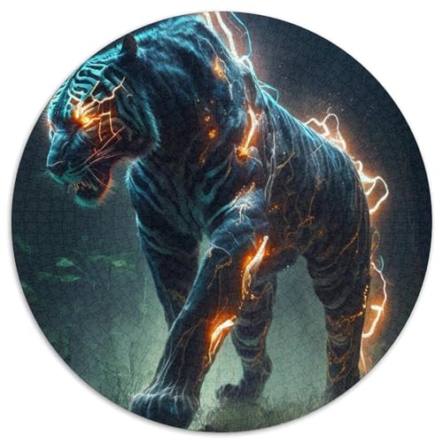 Puzzle für Erwachsene, 1000-teiliges Tiger-Puzzle, 1000-teiliges Denkspiel für Teenager, (67,5 x 67,5 cm) von XHAXING
