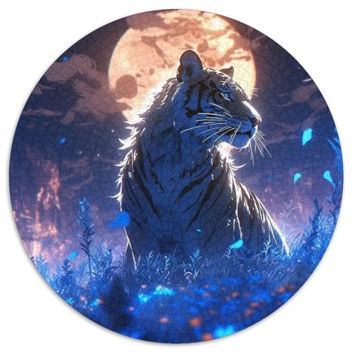 Puzzle für Erwachsene, 1000-teiliges Tiger-Puzzle, 1000-teiliges Denkspiel für Teenager, (67,5 x 67,5 cm) von XHAXING