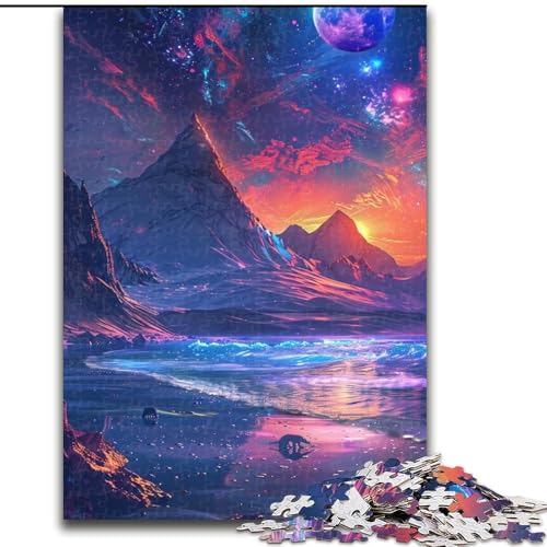 Puzzle für Erwachsene, 1000-teiliges Traumplaneten-Puzzle aus Holz, anspruchsvolles Denkspiel für Teenager, unterhaltsames interaktives Spiel für die ganze Familie, 1000 Teile(50x75cm) von XHAXING