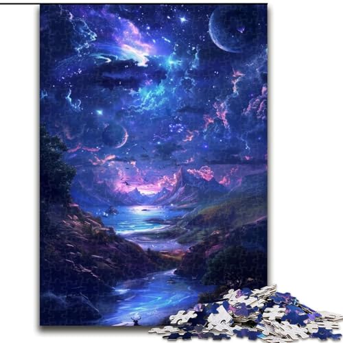 Puzzle für Erwachsene, 1000-teiliges Traumplaneten-Puzzle aus Pappe, Denkspiel, interaktives Familienspiel, geeignet für Kinder ab 14 Jahren, 1000 Teile(26x38cm) von XHAXING