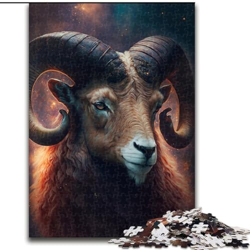 Puzzle für Erwachsene, 1000-teiliges Traumziegen-Puzzle aus Pappe, Denkspiel, interaktives Familienspiel, geeignet für Kinder ab 14 Jahren, 1000 Teile(26x38cm) von XHAXING