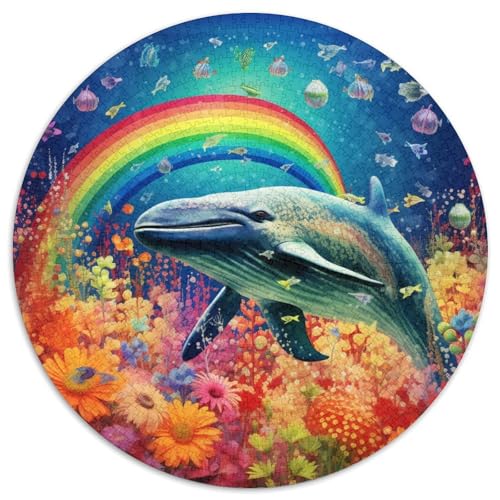 Puzzle für Erwachsene, 1000-teiliges buntes Blauwal-Puzzle für Erwachsene, anspruchsvolles Denkspiel – entspannendes Spielzeug für Teenager (67,5 x 67,5 cm) von XHAXING