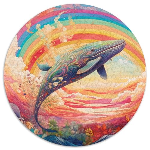 Puzzle für Erwachsene, 1000-teiliges buntes Blauwal-Puzzle für Erwachsene, anspruchsvolles Denkspiel – entspannendes Spielzeug für Teenager (67,5 x 67,5 cm) von XHAXING