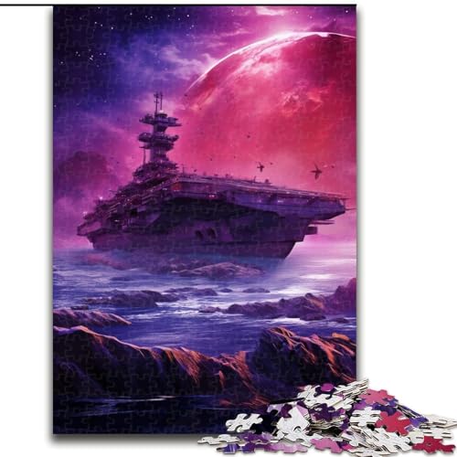 Puzzle für Erwachsene, 1000-teiliges buntes Schiffspuzzle aus Pappe, Denkspiel, interaktives Familienspiel, geeignet für Kinder ab 14 Jahren, 1000 Teile(26x38cm) von XHAXING
