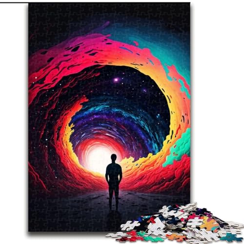 Puzzle für Erwachsene, 1000-teiliges buntes Straßenpuzzle aus Pappe, Entspannung und Herausforderung, farbenfrohe Heimdekorationskunst, Freunde, 1000 Teile(26x38cm) von XHAXING