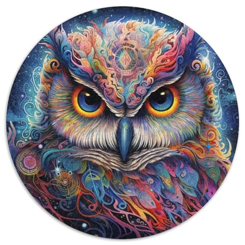 Puzzle für Erwachsene, 1000-teiliges farbenfrohes Eulen-Kunstpuzzle für Erwachsene, anspruchsvolles Denkspiel – entspannendes Spielzeug für Teenager (67,5 x 67,5 cm) von XHAXING