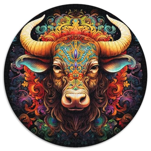 Puzzle für Erwachsene, 1000-teiliges psychedelisches Büffelpapier-Puzzle, interaktives Familienspiel, Bastelgeschenk mit farbenfrohen Kunstwerken (67,5 x 67,5 cm) von XHAXING