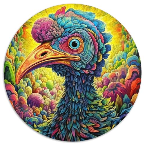 Puzzle für Erwachsene, 1000-teiliges psychedelisches Vogel-Kunstpuzzle für Erwachsene, anspruchsvolles Denkspiel – entspannendes Spielzeug für Teenager (67,5 x 67,5 cm) von XHAXING
