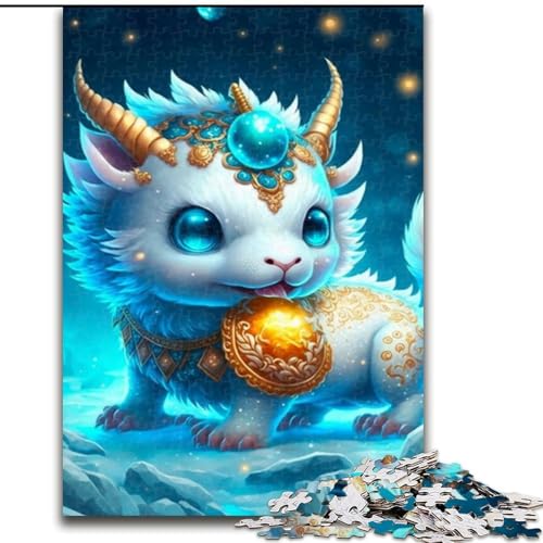 Puzzle für Erwachsene, 1000-teiliges süßes Drachenbaby-Puzzle aus Pappe, Denkspiel, interaktives Familienspiel, geeignet für Kinder ab 14 Jahren, 1000 Teile(26x38cm) von XHAXING