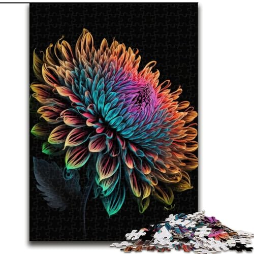 Puzzle für Erwachsene, 1000 wunderschöne Blumenpuzzles aus Holz, anspruchsvolles Denkspiel für Teenager, Spaß für den Familienspieleabend, 1000 Teile(50x75cm) von XHAXING