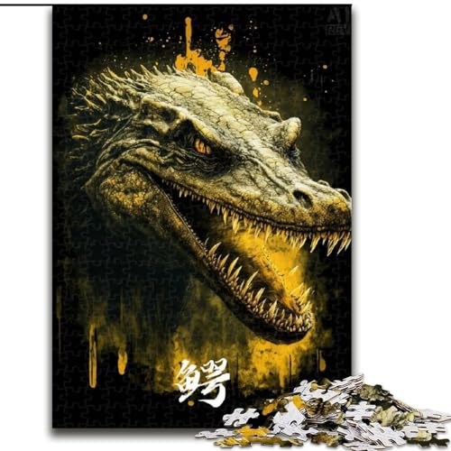 Puzzle für Erwachsene, 1000 wunderschöne Krokodil-Puzzles aus Holz, Eltern, Partner, Freunde – ab 14 Jahren, 1000 Teile(50x75cm) von XHAXING