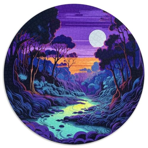 Puzzle für Erwachsene 1000 „Dark Forest“, 1000-teiliges Puzzle, Familieninteraktion und Gehirn-Herausforderung, Familienaktivitäts-Herausforderung (Größe 67,5 x 67,5 cm) von XHAXING