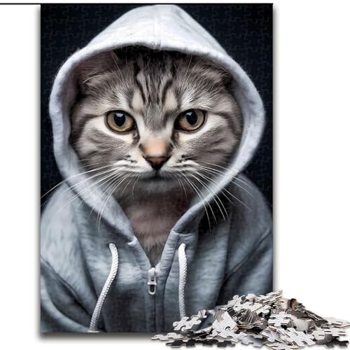 Puzzle für Erwachsene 1000 Katzen, Cooles Puzzle aus Holz, anspruchsvolles Denkspiel für Teenager, unterhaltsames interaktives Spiel für die ganze Familie, 1000 Teile(50x75cm) von XHAXING