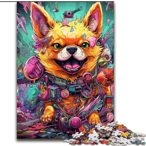 Puzzle für Erwachsene mit 1000 Teilen, Mutant Corgi-Puzzle aus Pappe, Spaß für die ganze Familie, Basteln, perfekt für Geburtstage, Feiertage, 1000 Teile(26x38cm) von XHAXING