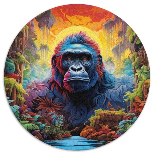 Puzzle mit 1000 Teilen für Erwachsene, Bunte Gorillas, Papierpuzzle, anspruchsvolles DIY-Denkspiel, perfektes Familienspiel oder dekoratives Geschenk (67,5 x 67,5 cm) von XHAXING