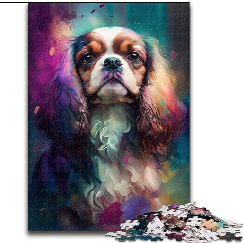 Puzzle mit 1000 Teilen für Erwachsene, Cavalier King Charles Spaniel, Hunde-Puzzle aus Pappe, anspruchsvolles Denkspiel für Teenager, perfekt als Heimdekoration oder Geschenk, 1000 Teile(26x38cm) von XHAXING