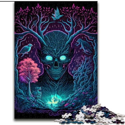 Puzzle mit 1000 Teilen für Erwachsene, Dark Forest Spirit-Puzzle aus Pappe, anspruchsvolles Denkspiel für Teenager, perfekt als Heimdekoration oder Geschenk, 1000 Teile(26x38cm) von XHAXING
