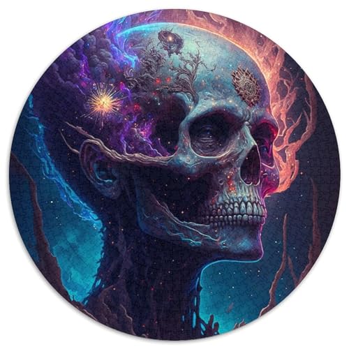 Puzzle mit 1000 Teilen für Erwachsene, Galaxy-Totenkopf-Puzzle für Erwachsene, ideal für Verliebte, perfektes Weihnachts-, Neujahrs- und Valentinstagsgeschenk (Größe 67,5 x 67,5 cm) von XHAXING